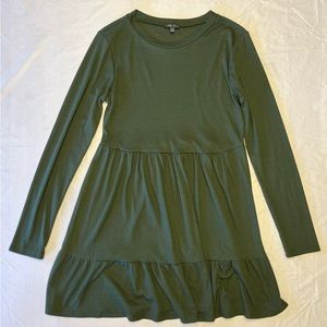 Dark Green Long Sleeve Dress